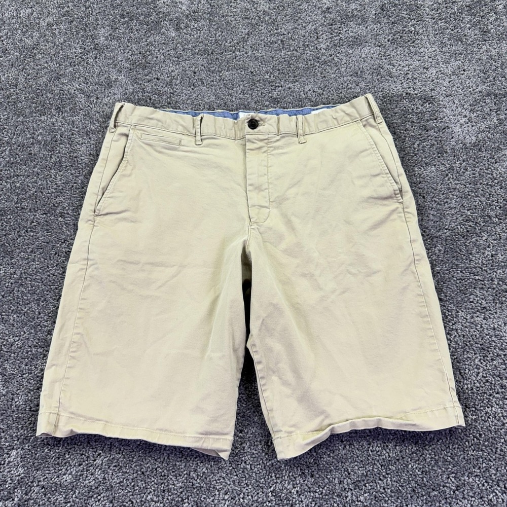 Gap Shorts Mens 36 Beige Chino Stretch Cotton Casual Summer Flat Front Pockets